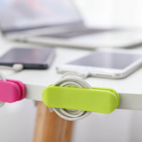 Silicone Cable Organizer Clips for Desktop Data and Charging Cables