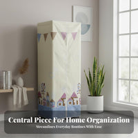 Multi-Functional versatile panel Wardrobe Easy Assembly Household Storage particle-resistantresistant Closet Organizer Partitioned Design for Students, Homeowners, Bedroom, Living Room, Kitchen, Playroom