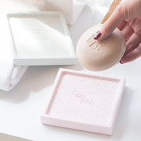 Diatomaceous Earth Absorbent Soap Dish for Bathroom and Kitchen, Quick Dry Soap Holder