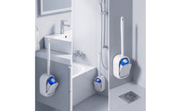 Disposable Toilet Brush Wall-Mounted Toilet Wand with Disposable Refills Refill Pads Hygienic Replacement Heads Single-Use