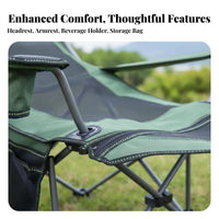 Reclining Function Adjustable Folding Lounger Foldable Design Adjustable Chair with Detachable Footrest versatileUse Outdoor Furniture High rear Support for Beachgoers, Office Workers, Camping, Fishing, Beach, Patio
