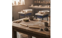 Wire Clay with Wooden Handles Ergonomic for Potters, Sculptors
