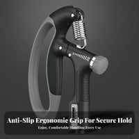 U-Shaped Design Hand Grip Strength Exerciser Metal Spring Adjustable Hand Gripper Handheld Fitness Equipment Multiple Resistance Levels