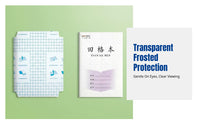 Student Exercise Book Cover, Transparent Matte Protector, Waterproof, Dustproof, Label Included
