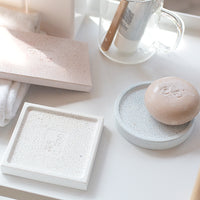 Diatomaceous Earth Absorbent Soap Dish for Bathroom and Kitchen, Quick Dry Soap Holder