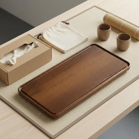 High-End Rectangular Tea Table Tray Minimalist Design Gongfu Drainage Tea Board for Home, Office
