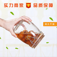 Food-Grade Glass Storage Jar with Spigot for Grains, Nuts, Coffee, Tea, and Honey