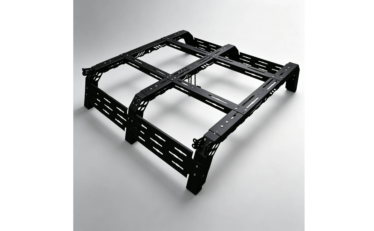 Truck Cargo Rack Structure Slotted Side Panels Pickup Bed Cargo Rack Open Frame Raised Structure