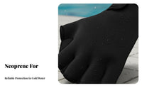 Increases Propulsion Webbed Swim Gloves Cold Resistant Uncovered Finger Swimming Gloves Adjustable Wrist for Snorkelers, Adults, Diving