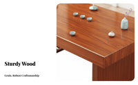 Space-Saving Design Gongfu Tea Table with Chairs Built-in Storage Rack Household Furniture Modern Chinese Design Home Furnishings Thickened Tabletop for Apartment Dwellers, Homeowners, Away Ice Managers, Balcony, Small Areas, Living Room