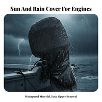 Outboard Engine Half Cover Waterproof Outboard Engine Cover Boat Engine Protector Particles Proof Boating Accessory Protection