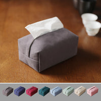 Elegance Plain Cotton Tissue Box Cover Fabric Napkin Holder Home Storage Handmade