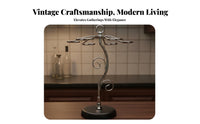 Countertop Vintage Glass Rack Stable Freestanding Stemware Holder Countertop Vintage Glass Holder Sturdy Metal Construction