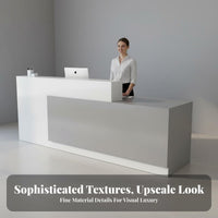 Simple Cashier Counter Versatile Company Front Counter Spacious Countertop Modern Reception Desk for Cashiers, Shopkeepers, Boutique, Cafe, Restaurant