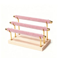 Band Holder Display Stand Velvet Band Holder with Wood Base Tabletop