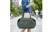 Dot Pattern Bag Slouchy Shoulder Bag with Exterior Pocket Versatile