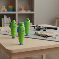 5 Pieces Family Fun Retractable Sea Creature Game Hand-Eye Coordination Sea Creature and Rod Play Set Screennon-Digital Interactive Fishing Set Educational for Families, Kids
