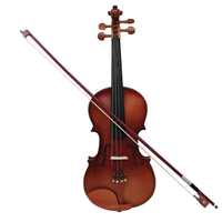 Acoustic Violin Complete Violin Outfit String Instrument Wooden Glossy for Beginners, Lessons, Practice