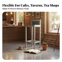 Rustic and design Backless Round Seat High Stool Retro taverntool Chair With Footrest Seating Furniture Stable Base for homeowners, Business Owners, Entertainers, Restaurant, Kitchen Island, Living Room, Office