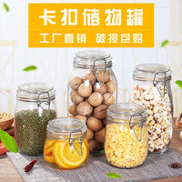 Food-Grade Glass Storage Jar with Spigot for Grains, Nuts, Coffee, Tea, and Honey