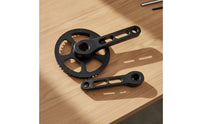 Bike Crankset with Guard Plate Low-Maintenance Belt Drive Crankset High Strength Crank Arm Set for Kids