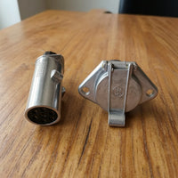 Threaded Metal Connector with Mounting Flange Aluminum Hardware Compact for Electricians