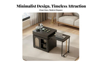 Space-Saving Convertible Lift-Top Coffee Table With Wheels Lift-Top Coffee Table Extendable Surface Living Room Furniture Mobile Design for Small Apartment Dwellers, Home Office Workers, Homeowners, Bedroom, Dining Area
