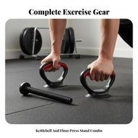 Adjustable Kettlebell Handle Full Physique Exercise Dumbbell to Kettlebell Adapter Multi-Function Press-up Stand Ergonomic
