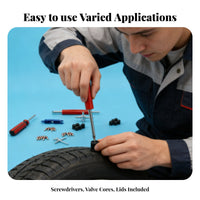 44 Pieces Valve Core Remover Installer Kit Wide Compatibility Tire Valve Core Tool Kit Leak Avoidance for DIY Enthusiasts, Roadside Emergency, Garage