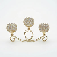 3-Arm Candelabra Gold Candelabra Centerpiece Classic for Weddings