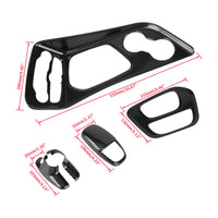5 Pieces Center Console Panel Trim Sporty Gear Shifts Panel Cover Decorative for Car Enthusiasts