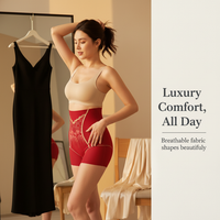 Embroidered High-Waist Tummy Control Breathable Seamless Panties for Women