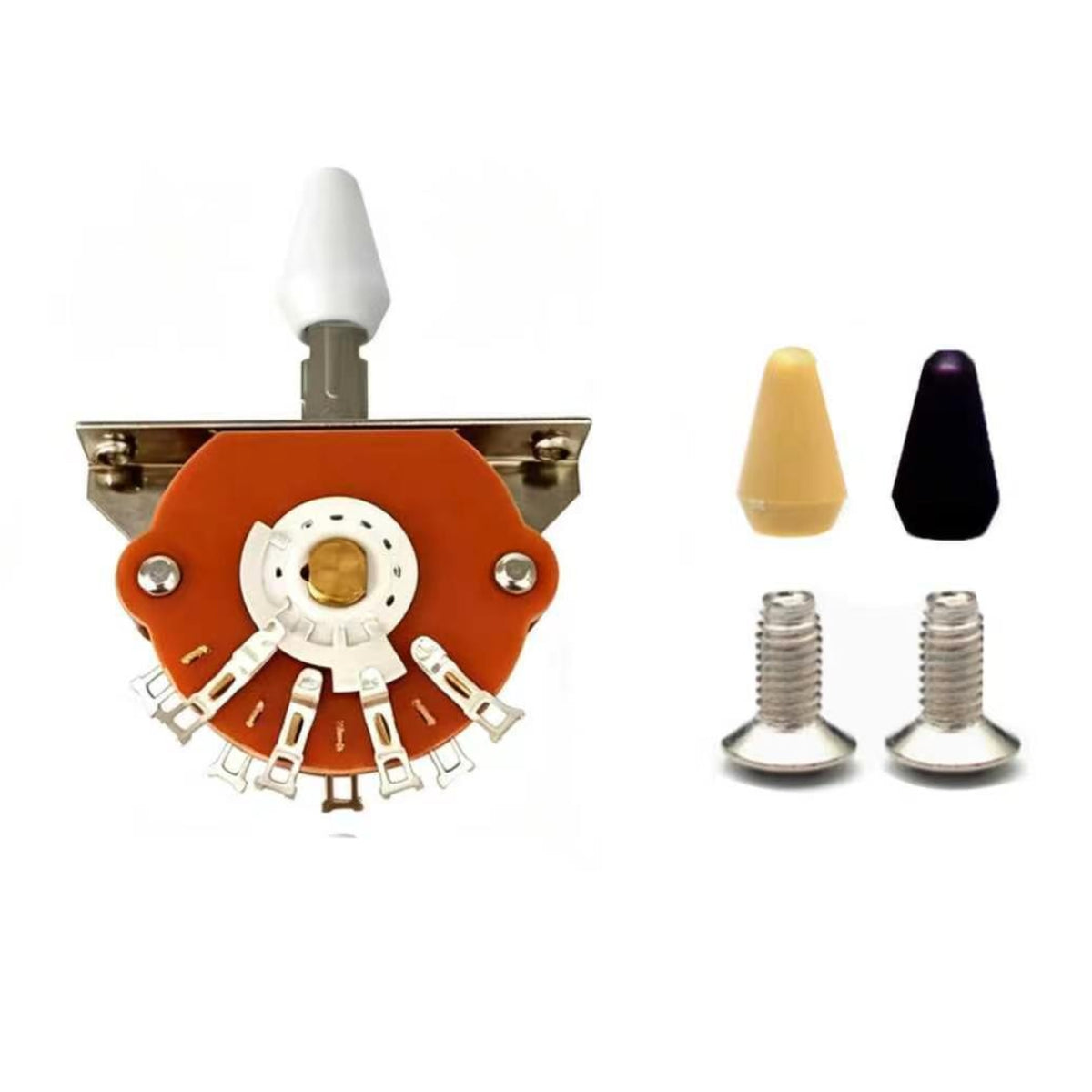 Panel-Mount Guitar Switch with Caps Universal Electric Guitar Selector Switch Compatible Plastic for Luthier