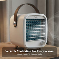Desktop Water Cooling Fan Cools & Humidifies USB Powered Desk Fan Adjustable Speed Mini Air Chiller for Office Workers, Students, Bedroom, Dorm Room