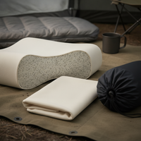 Portable Outdoor Camping Pillow with Bamboo Charcoal Core for Travel, Tent, Sleeping Bag, Office Nap, Neck Support