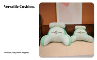 Soft Textile Bed Rest Lounger Ergonomic Design Sit up Support Cushion Breathable for Students, Young Adults, Bedroom, Dorm Room, Chair
