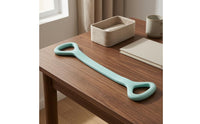 Figure-Eight Resistance Band Sage Green Figure 8 Resistance Band Fitness Gear Dotted Grip Lightweight
