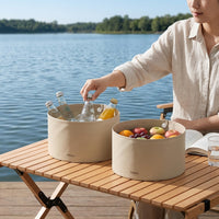 Portable Foldable Bucket, Fabric Foot Bath, For Camping, Travel, Foot Soak, Laundry, Round Shape