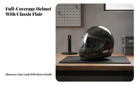 Carbon Woven Full Face Helmet 3C Certified Retro All Seasons for Motorcyclists Cyclist S, Traveling, Daily Commute, Road Biking