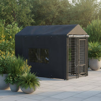 Outdoor Dog Kennel Cover with Openings Windproof Dog Kennel Cover with Openings Transparent Tarpaulin for Backyard