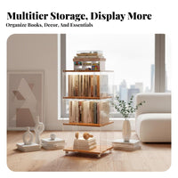 With Wheels Rolling Bookcase Mobile Design Multi-Tier Rolling Rack Transparent Panels Storage Shelf Space Saving for Collectors, Homeowners, Living Room, Bedroom, Small Areas, Classroom