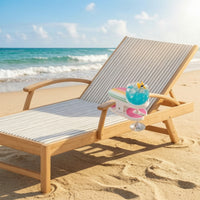 Clamp-on Cup Holder Compact Attachable Drink Holder Space-Saving for Armrest, Sofa, Patio