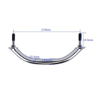 Curved Grab Bar 304 Stainless Steel Grab Handle Bathroom Handrail Polished Silver Handrail Oval Cylindrical for Wet Areas