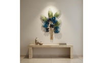 Metal Leaf Wall Gilded Finish Polished Metal Foliage Wall Art Modern Style for Living Room