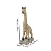Giraffe Figurine Tabletop Giraffe Statue Decor Rustic Artistic for Art Lovers, Bookshelf, Desk