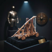 Educational Toy DIY Counterweight-Powered Trebuchet Kit Retro Design 1:30 Scale Trebuchet Model Ancient War Chariot Model for Hobbyists, Desk Decoration