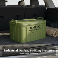 Utilitarian Design Storage Box Large Capacity Car Trunk Organizer Camping Storage Bin Portable Stackable Organizer Crate