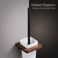 Towel Rack Wall Mounted Walnut Wood, Space Saving Bath Holder for Washroom & Powder Room, Punch Vintage Style, Elegant Light Design for Homeowners