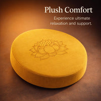 Round Meditation Cushion, Linen Prayer Mat, EPE Filling, Neo-classical, for Worship & Relaxation