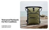 Double Shoulder Straps Waterproof Backpack Long-Lasting Waterproof Backpack Sack Large Capacity for Swimmers, Beachgoers, Swimming, Beach
